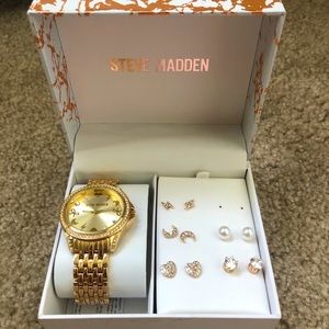 Steve Madden Watch and Earrings